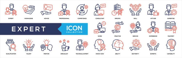 Expert Line Color Icon Collection