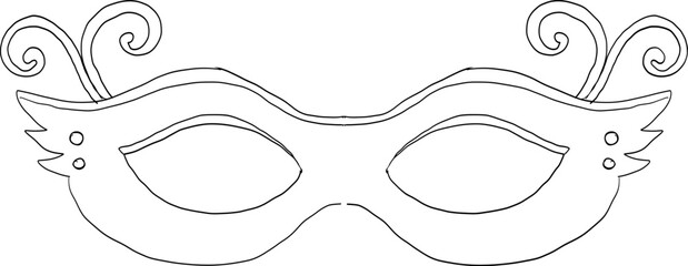 Festive carnival mask silhouette © Alyona