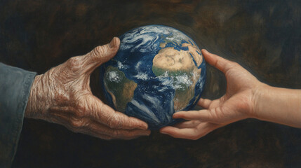 Earth Held in Hands