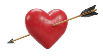 Isolated Heart with Arrow