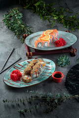 fresh and delicious seafood with dressing