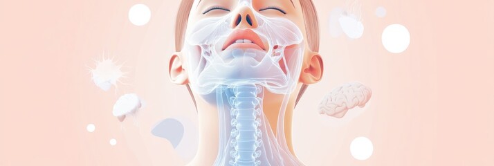 Minimalist illustration explaining endoscopy anatomy for patient education about medical procedures