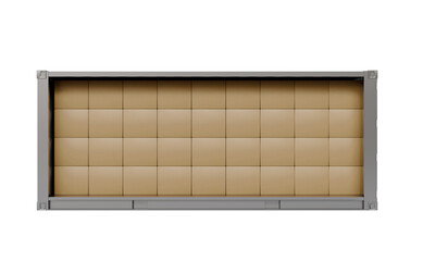 Freight transportation, package shipment, shipping and delivery concept