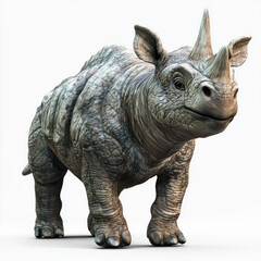 Fototapeta premium rhinoceros isolated on white