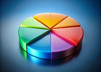 High-Detail 3D Pie Chart Data Visualization Infographic