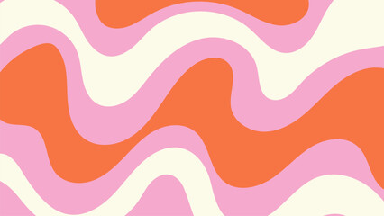Psychedelic y2k retro background. Groovy abstract liquid pattern in trippy hippie style. Geometric wavy texture