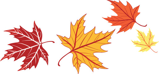 Obraz premium Bright horizontal autumn template with modern tropical leaves