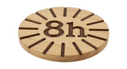 Isolated 8 Hours Sign