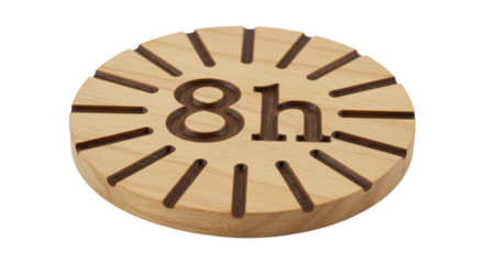 Isolated 8 Hours Sign