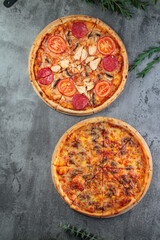 fresh and delicious pizza with filling