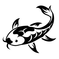 Silhouettes of koi fish