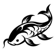 Naklejka premium Silhouettes of koi fish