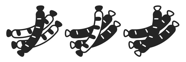 Sausage icon on white background. Vector logo sausage illustration.