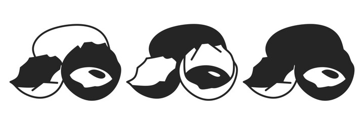 Egg icon on white background. Vector logo egg illustration.