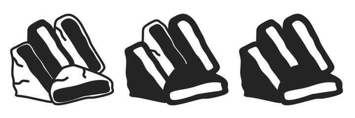 Obraz premium Tofu icon on white background. Vector logo tofu illustration.