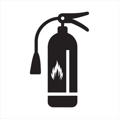 Fire Extinguisher Symbol Isolated on White Background