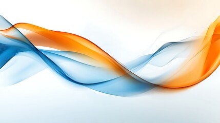Abstract background with a fluid dance of blue and orange tones in a contemporary vector design