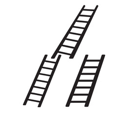 Simple Ladder Symbol Isolated on White Background
