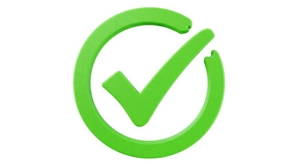 Isolated Green Check Mark