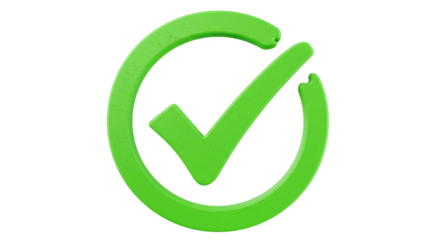 Isolated Green Check Mark