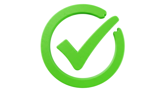 Isolated Green Check Mark