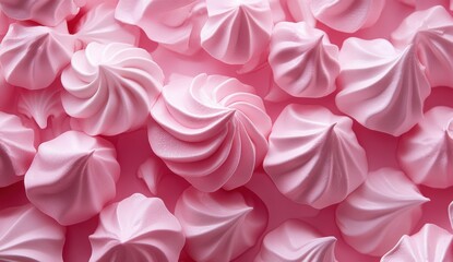 Pink meringue swirl texture