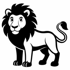 Obraz premium lion cartoon isolated on white