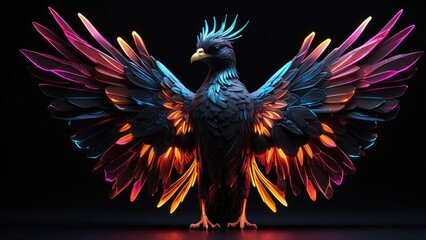 Fototapeta premium Minimalist Garuda Design, AI-Generated Art