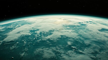 captivating view of Earth from space swirling cloud formations and planet curvature