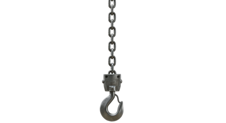 Isolated Metal Chain with Hook