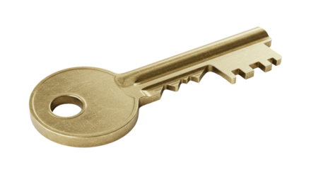 Isolated Brass Key
