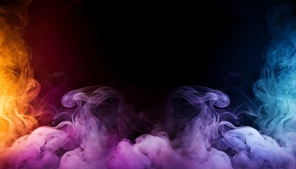 creative border frame of smoke and fog background wallpaper; abstract image with copy space for your text or design