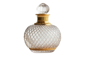 bottle of perfume on white background