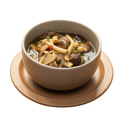 Delicious mushroom soup recipe kitchen food photography cozy atmosphere top view culinary delight
