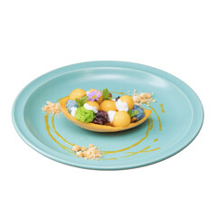 Elegant dessert display culinary art in fine dining photography