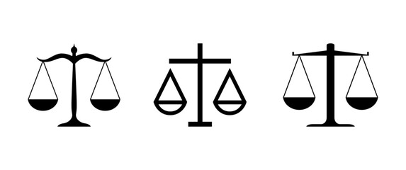 Abstract Justice Balance Logo with Letterforms for Modern Law Office