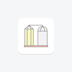 Grain Elevator, vector, pixel perfect, illustrator file
