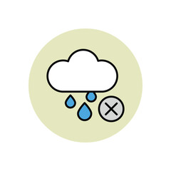 No Rain vector icon stock illustration