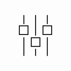 volume control slider bars icon vector sign