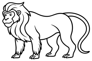 Mandrill Minimalist Art