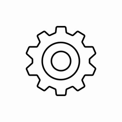 gear wheel configuration settings icon vector sign