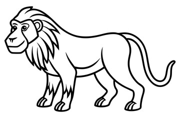 Mandrill Minimalist Art