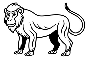 Mandrill Minimalist Art