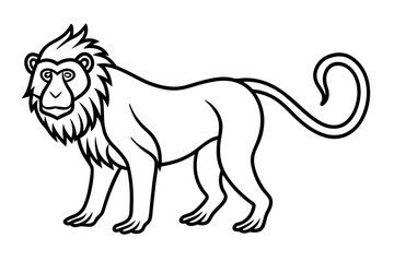 Mandrill Minimalist Art