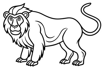 Mandrill Minimalist Art