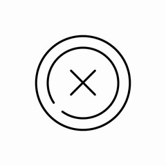 cancel circle close button icon vector sign
