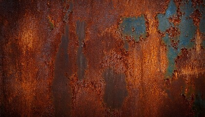 texture of rusty metal rough metal surface exhibiting rust old iron showing corrosion and oxidation aged and rusted metal sheet panoramic texture suited for background and design in a grunge st