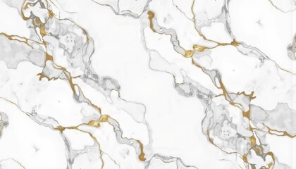 Elegant marble texture with golden veins on white background  