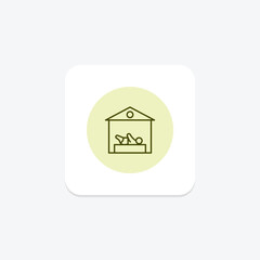 Fototapeta premium Farm Childcare Center, vector, pixel perfect, illustrator file