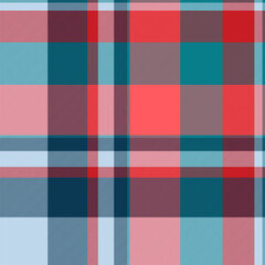 Colorful plaid pattern background.  Abstract modern design with intersecting lines. Ideal for fabric textures, digital backgrounds, and creative projects.